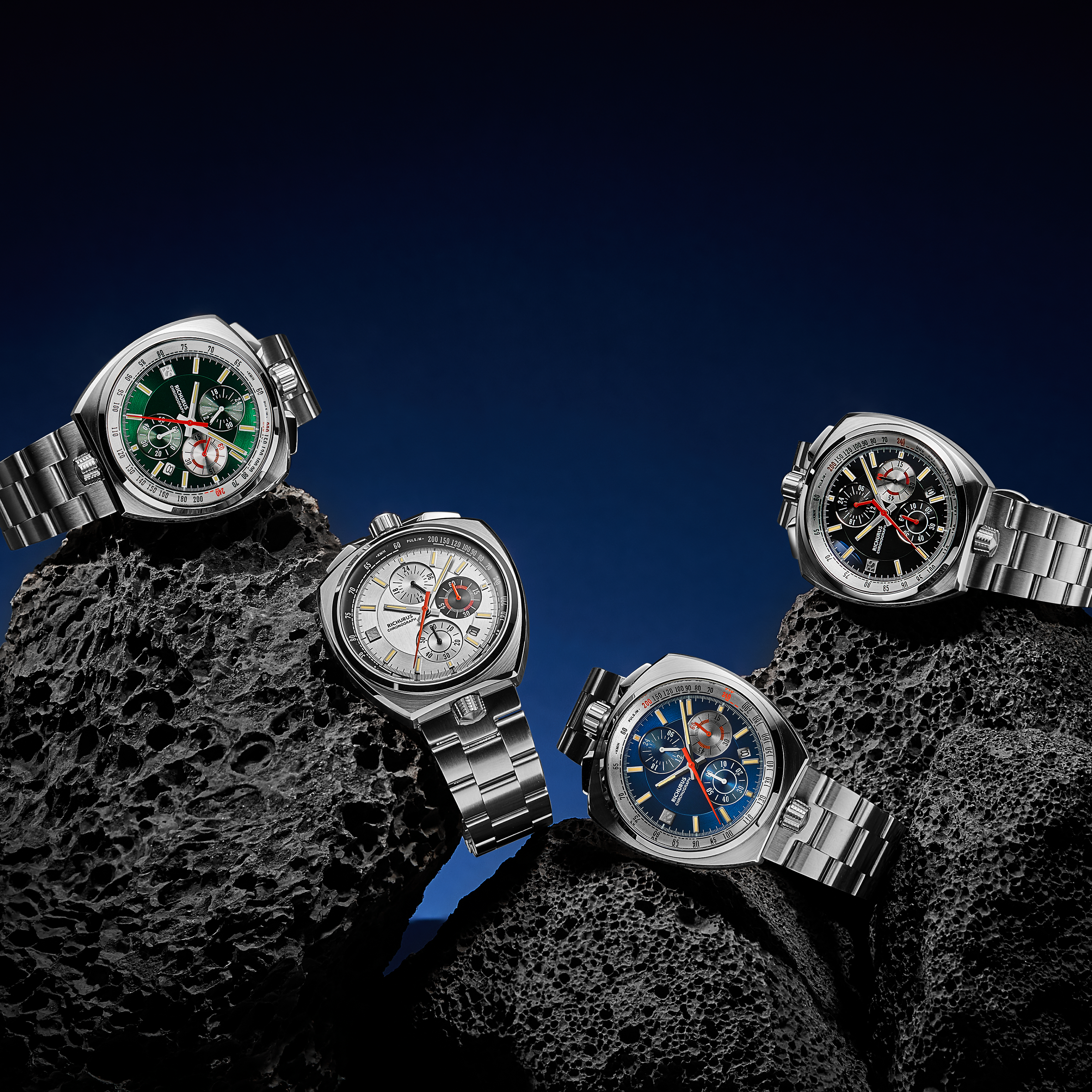 The Bullhead Chrono RS3 - Green - Racing-Inspired Classic