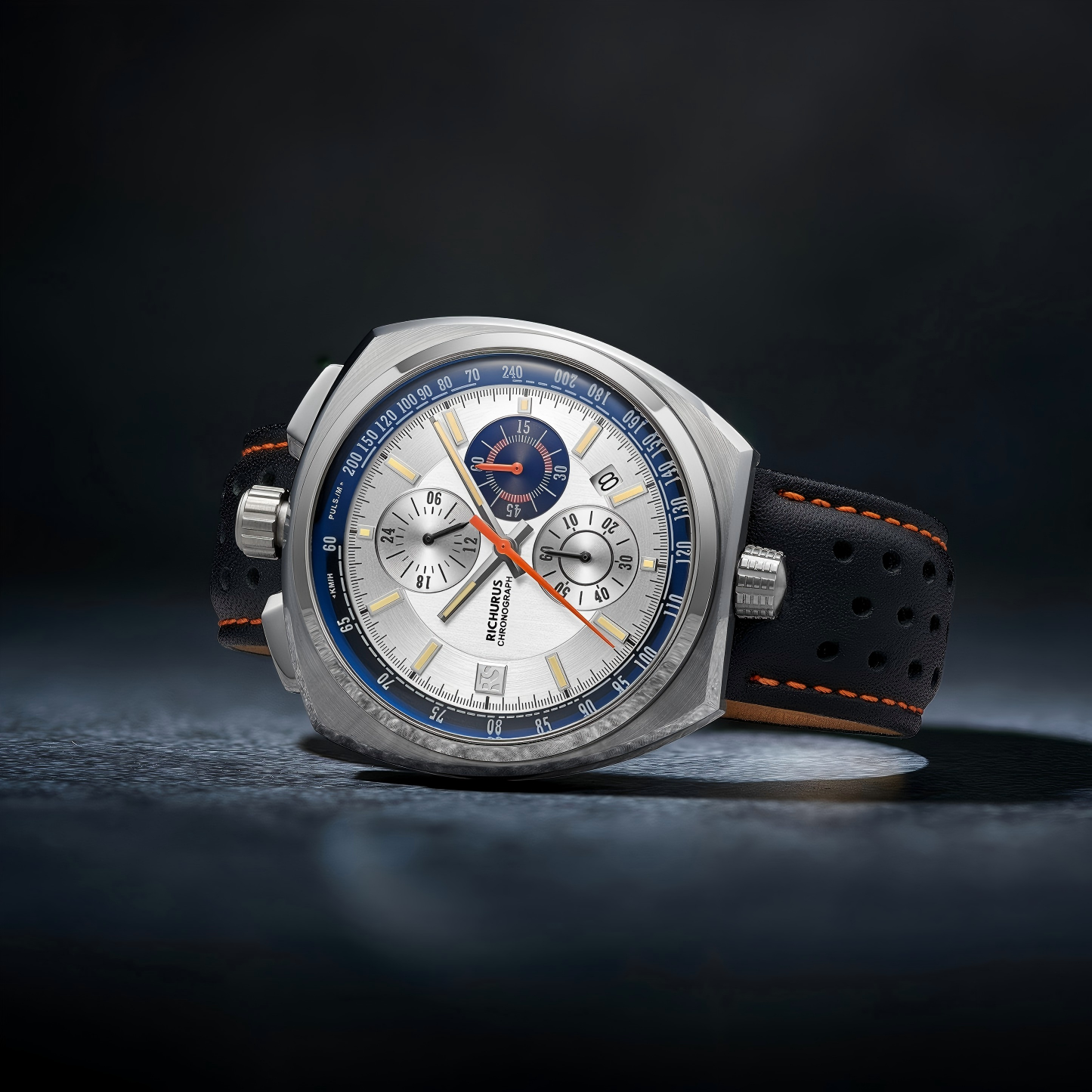 The Bullhead Chrono RS3 - Silver - Racing-Inspired Classic
