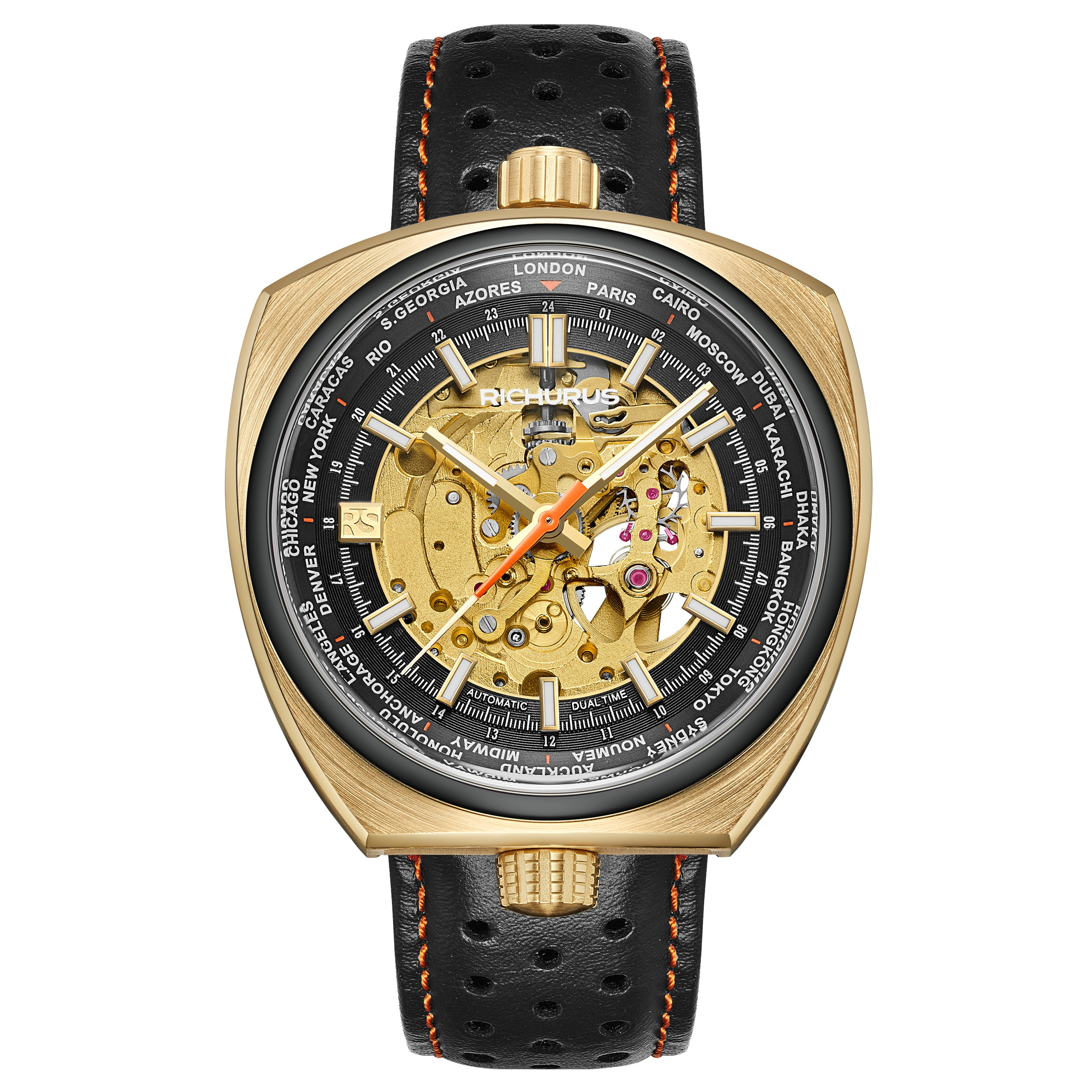 The Bullhead Automatic - Leather - Gold