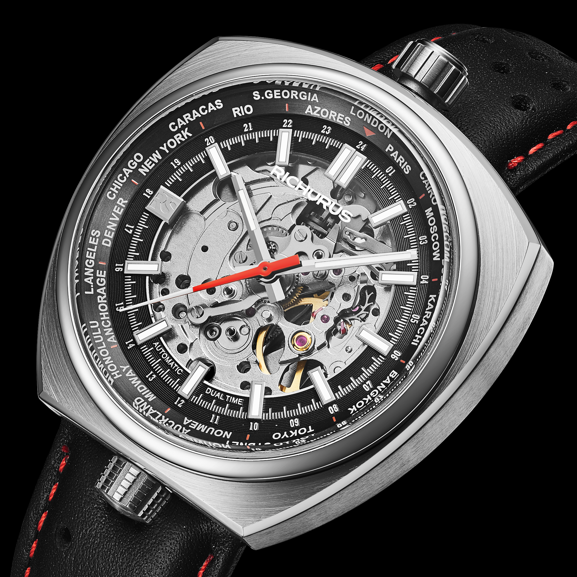 The Bullhead Automatic - Leather - Black