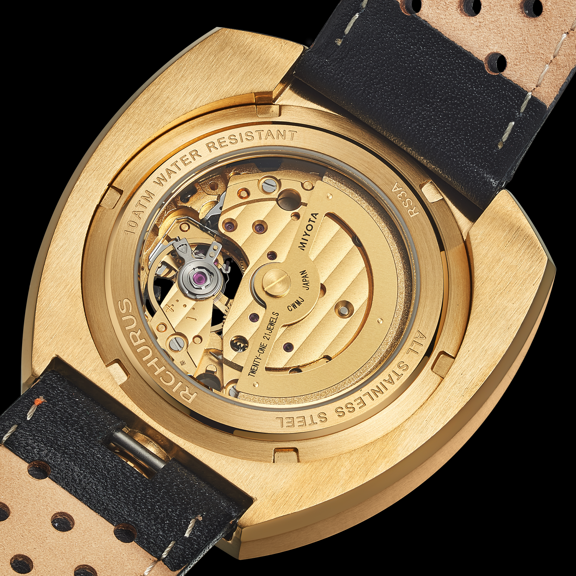 The Bullhead Automatic - Leather - Gold