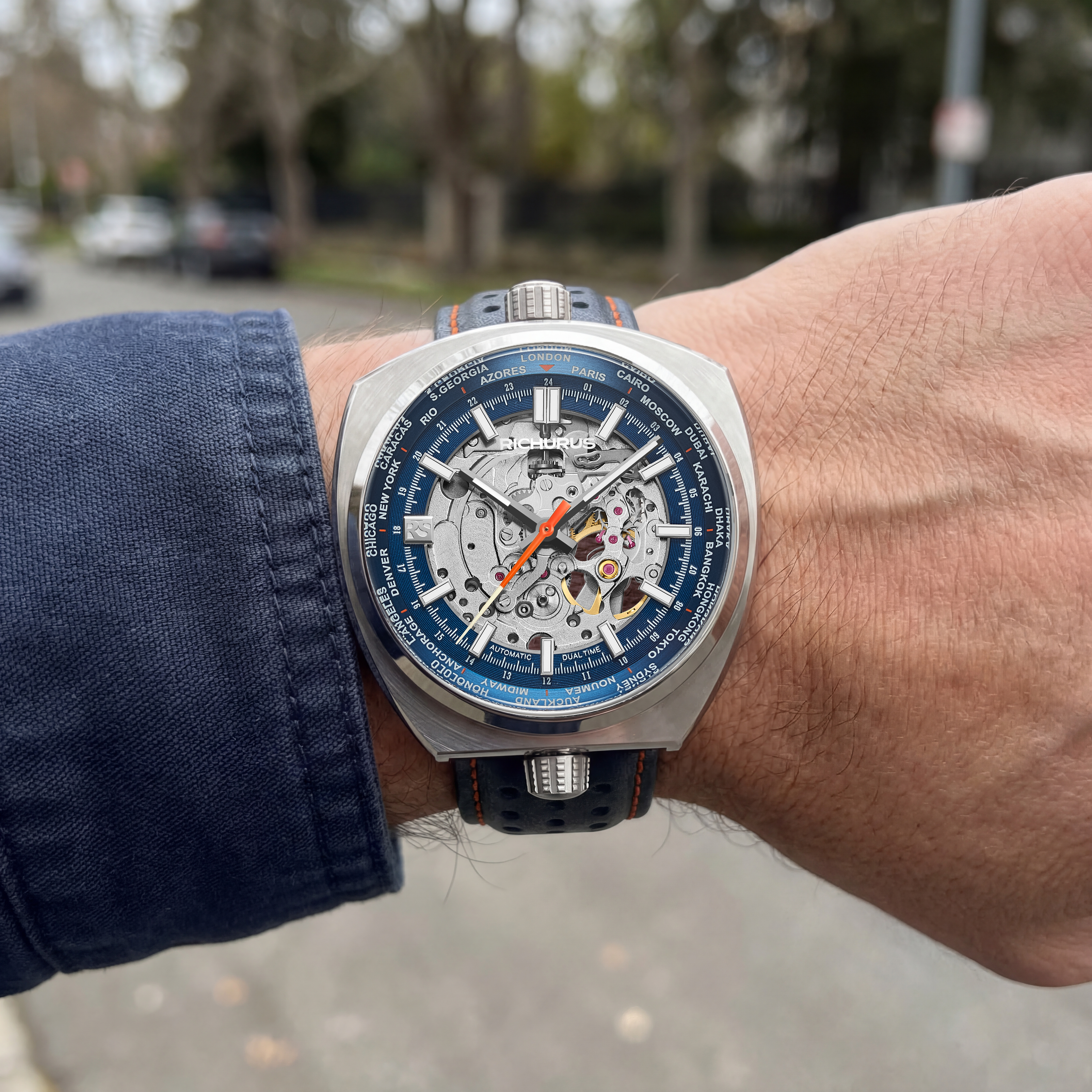 The Bullhead Automatic - Leather - Blue