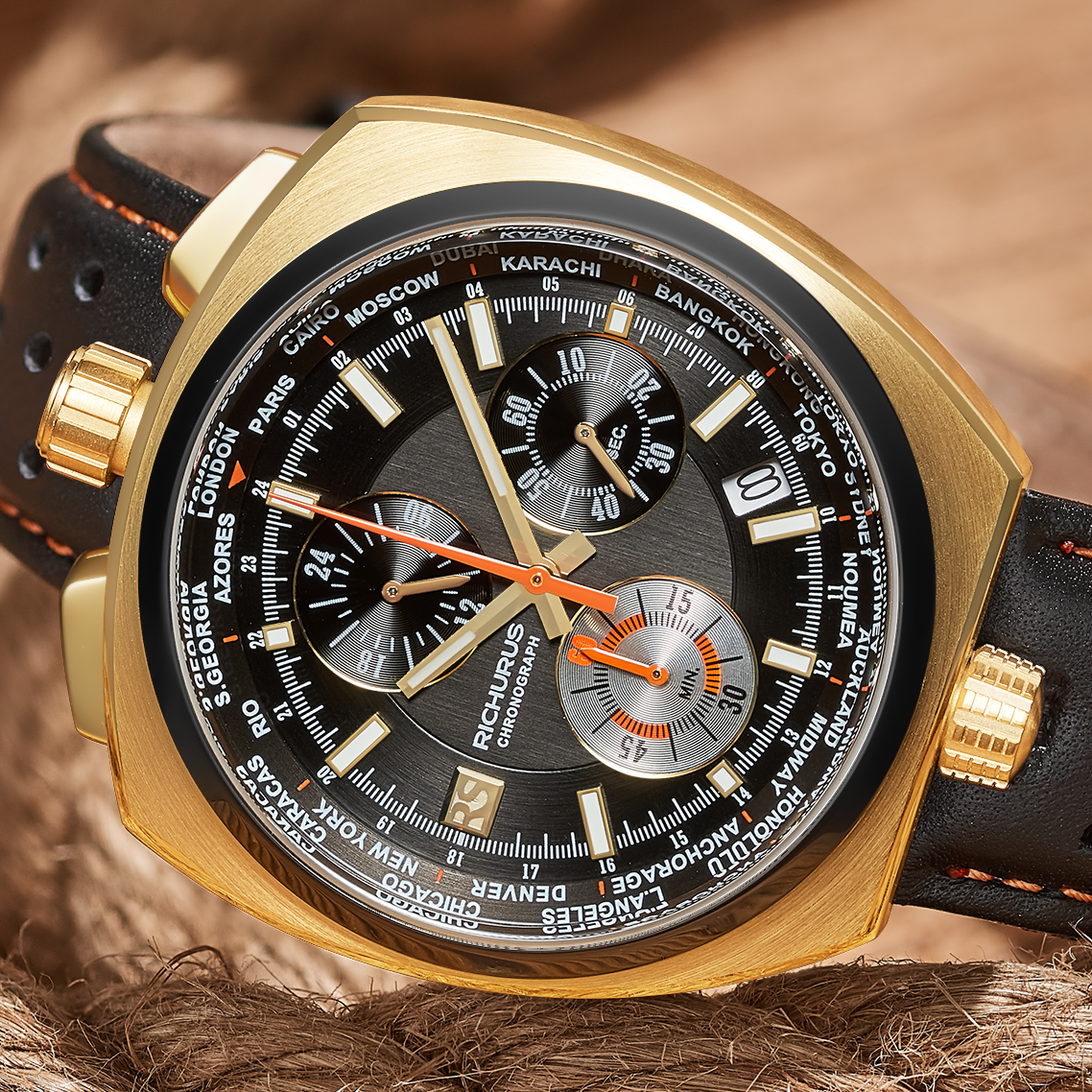 Bullhead Chrono S – Next Generation – Leather Gold