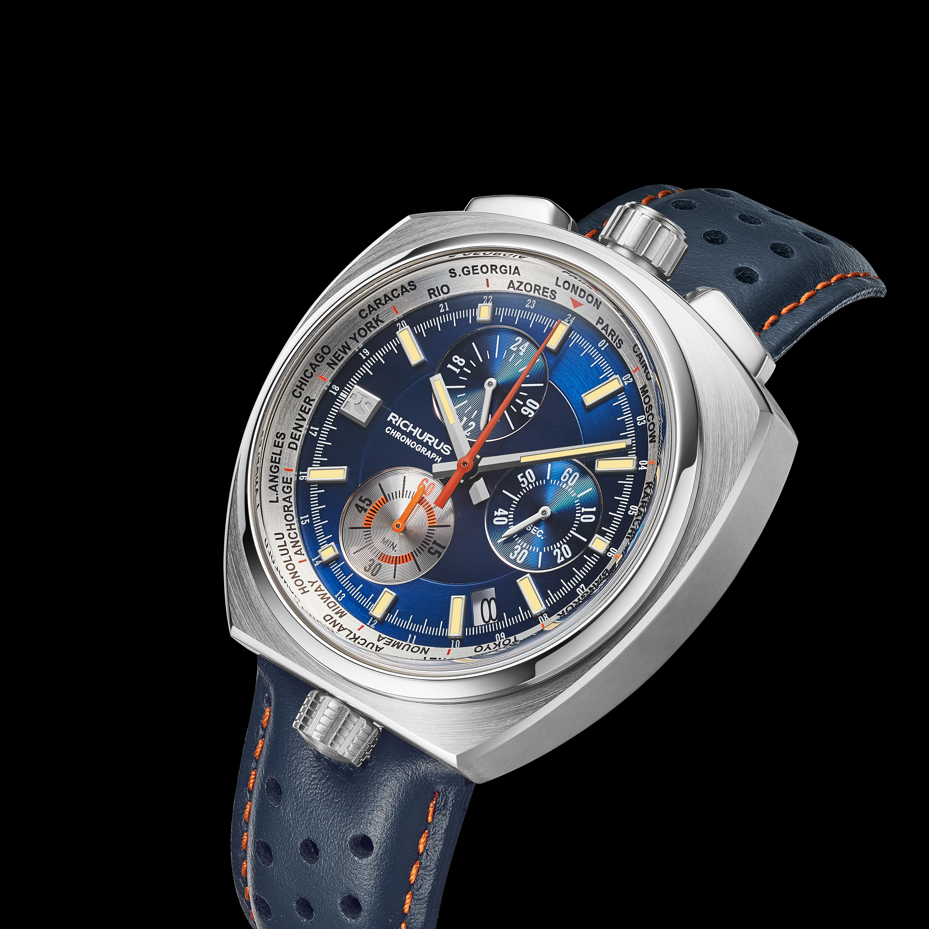 The Bullhead Chrono S - Next Generation - Leather Blue