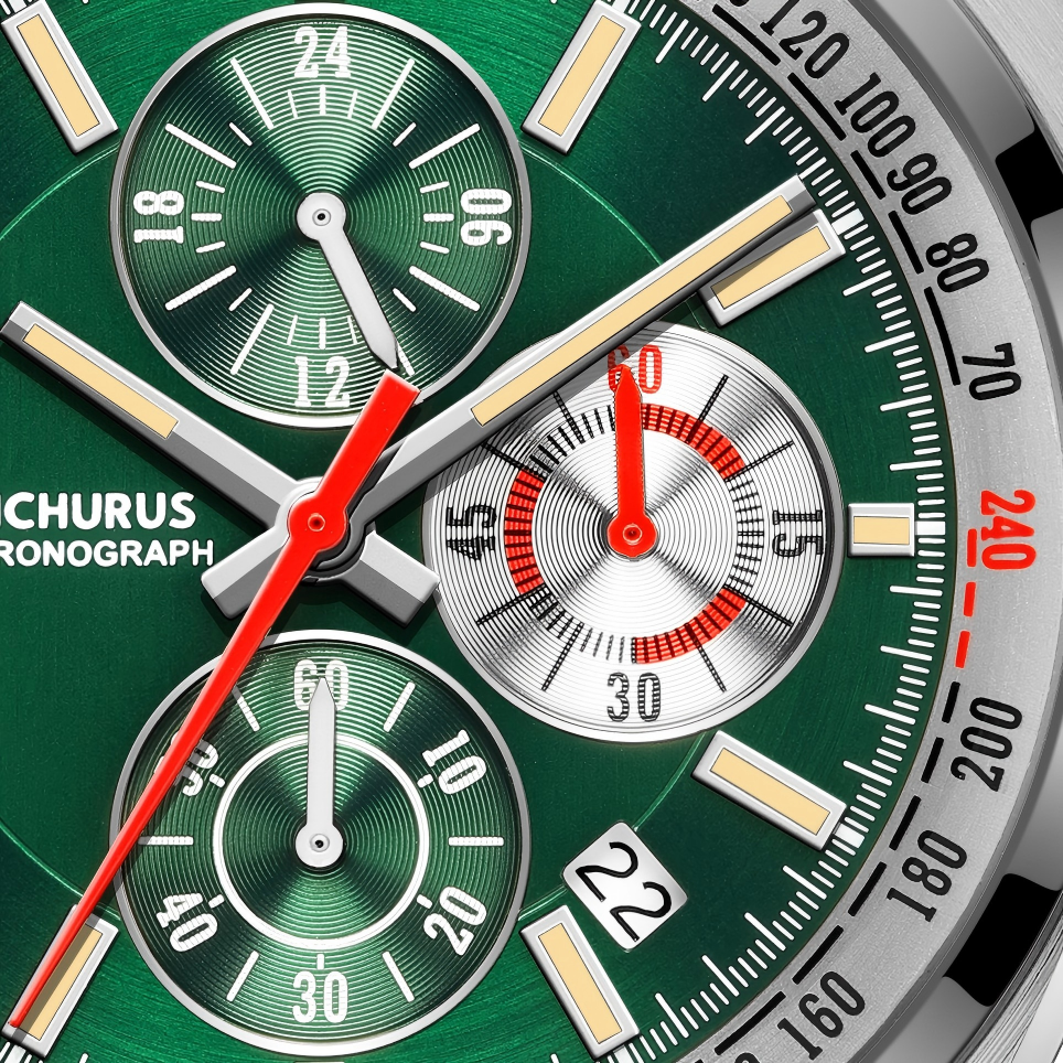 The Bullhead Chrono RS3 - Green - Racing-Inspired Classic
