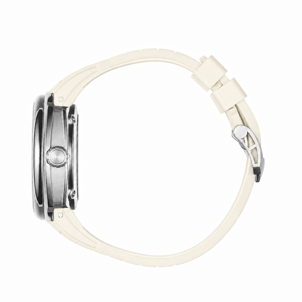The Gravity Automatic - Silver - Beige Strap