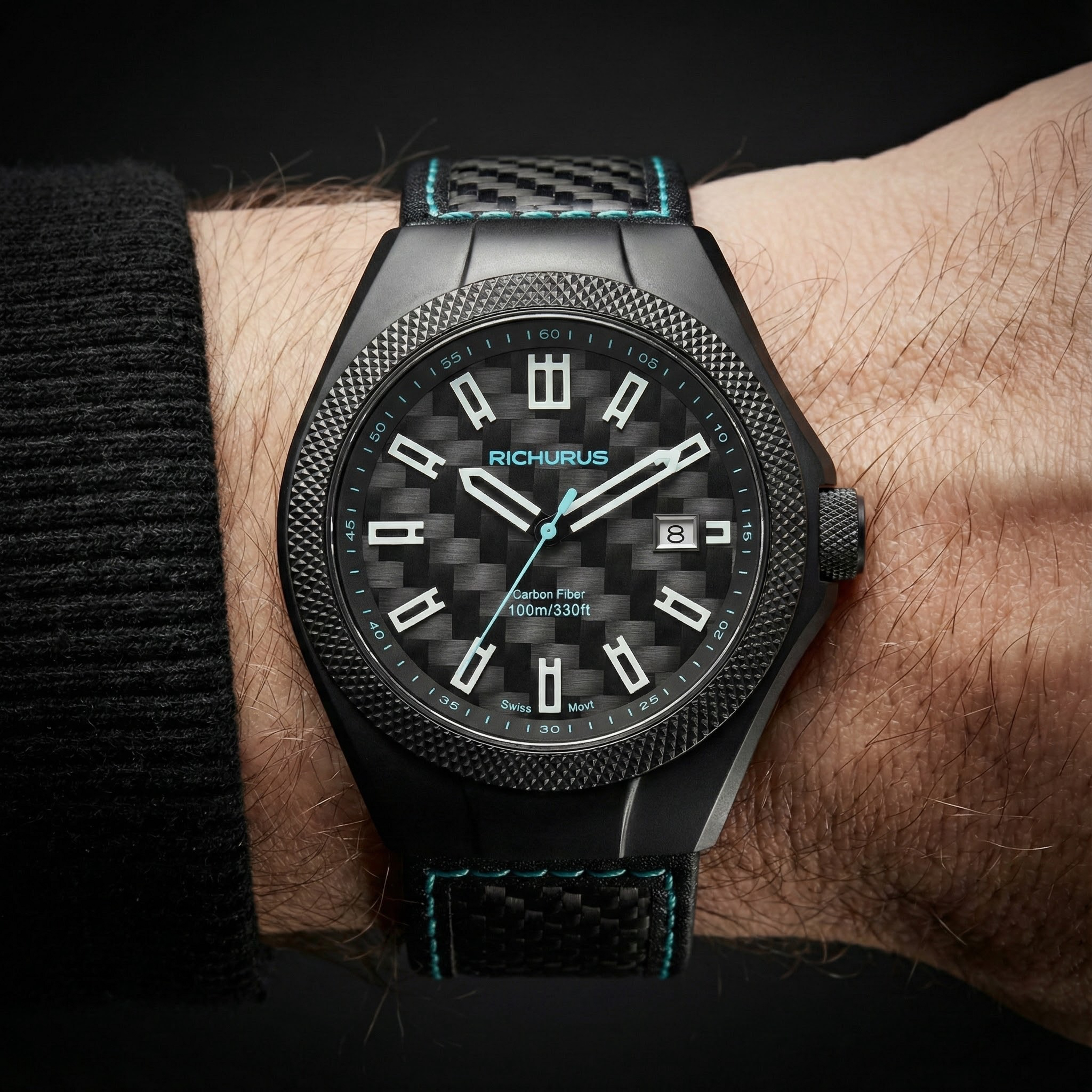 The LumiX – Super Luminous - Carbon Fiber – Leather – Black