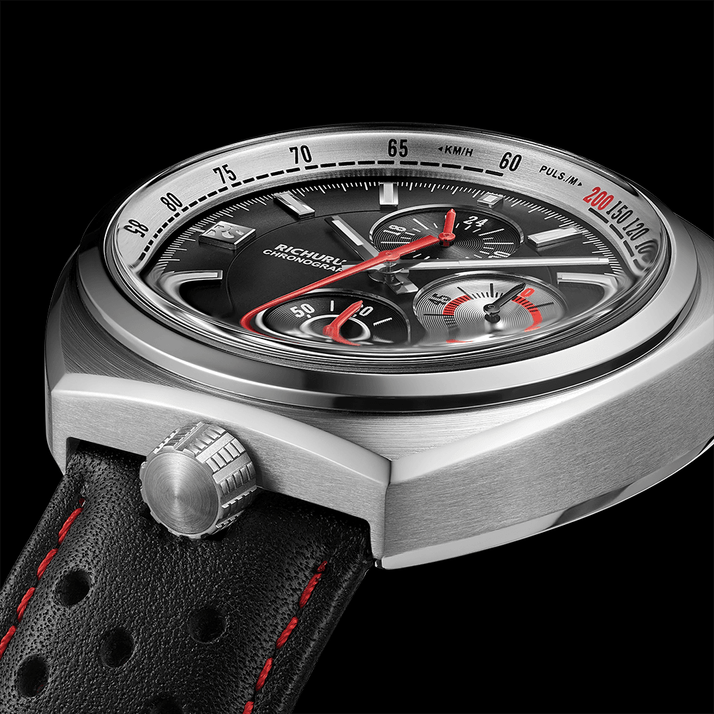 The Bullhead Chrono RS3 - Black - Racing-Inspired Classic - RICHURUS WATCHES