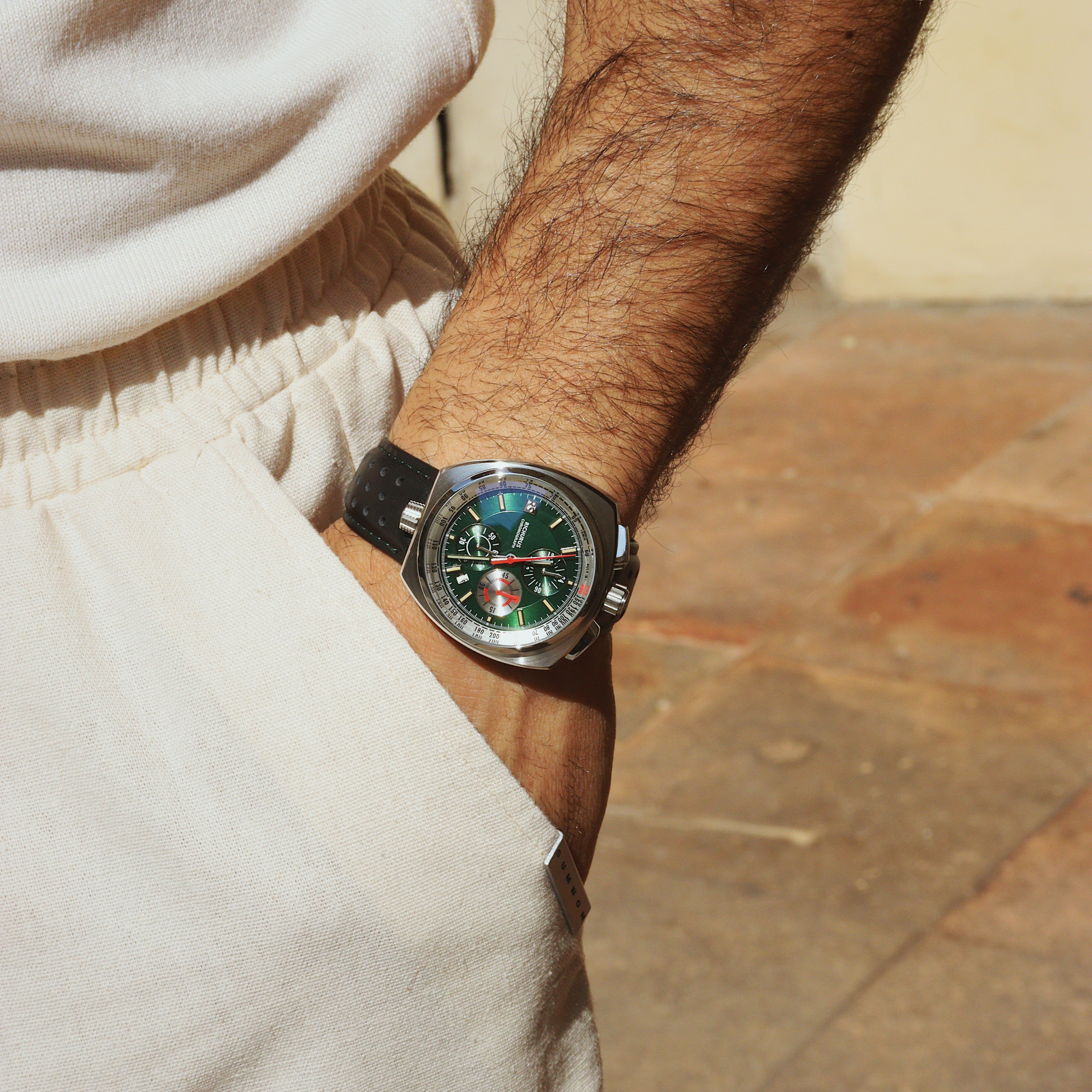 The Bullhead Chrono - Leather - Green