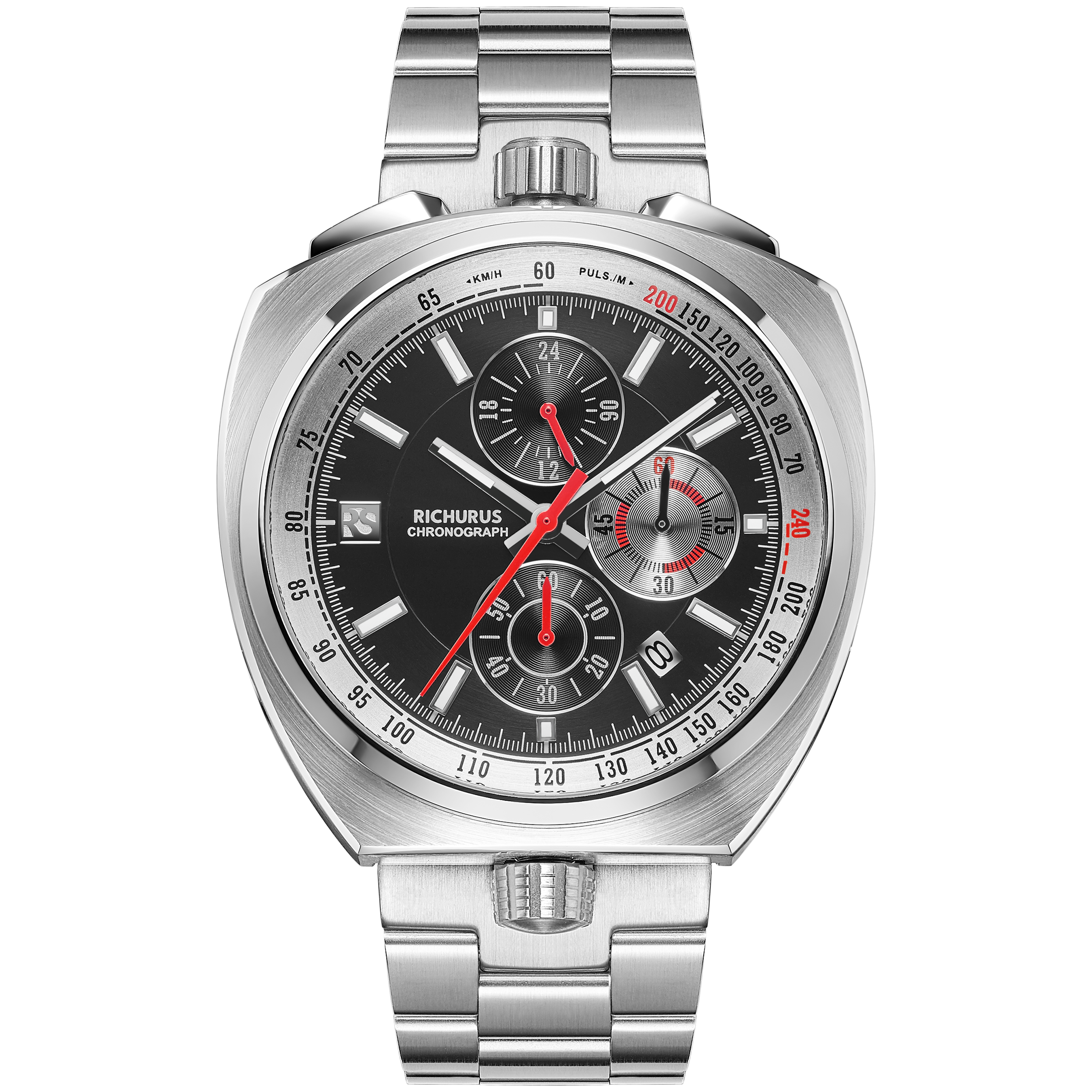 The Bullhead Chrono RS3 - Black - Racing-Inspired Classic