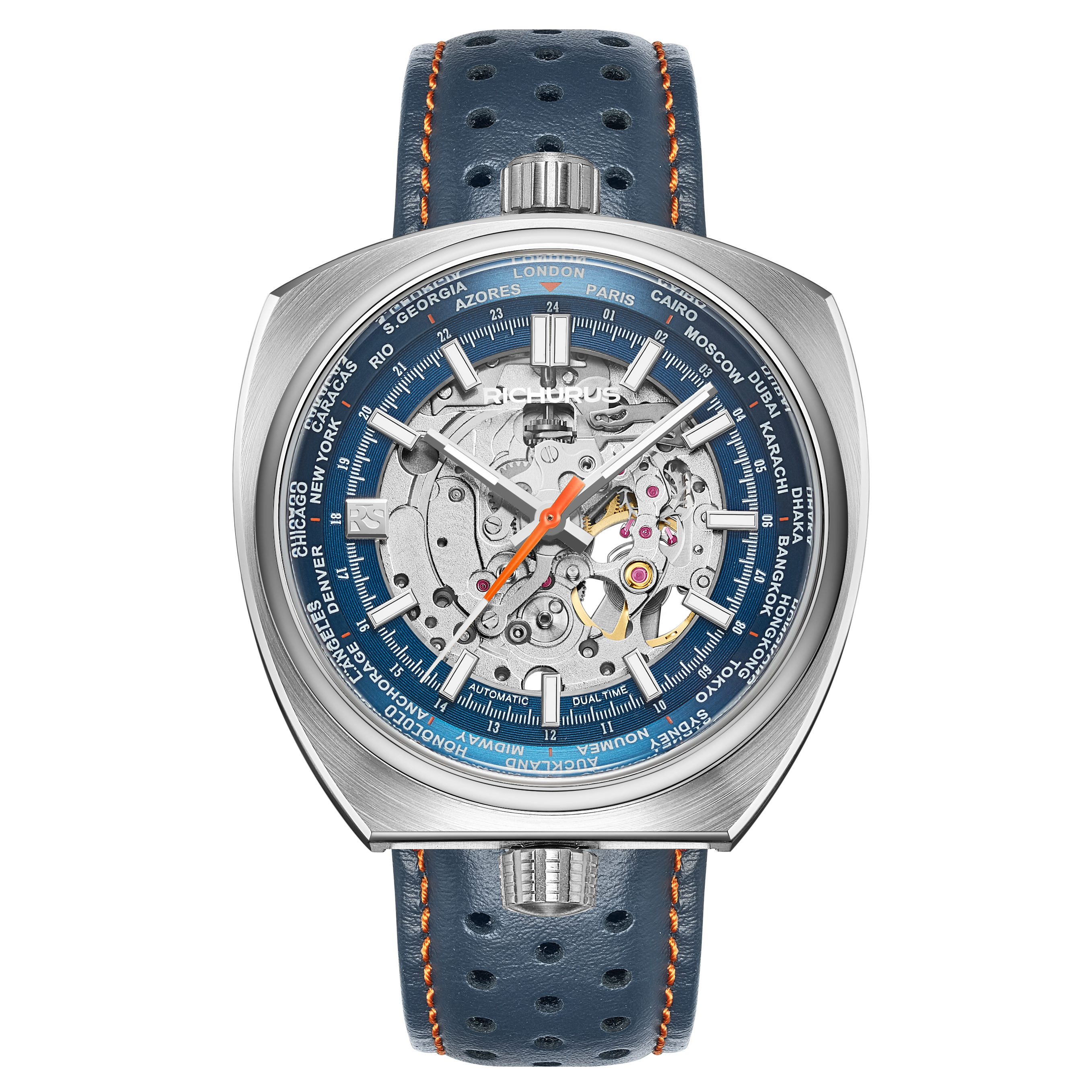 The Bullhead Automatic - Leather - Blue