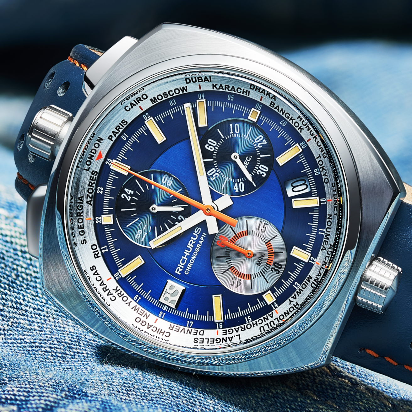 The Bullhead Chrono S - Next Generation - Leather Blue
