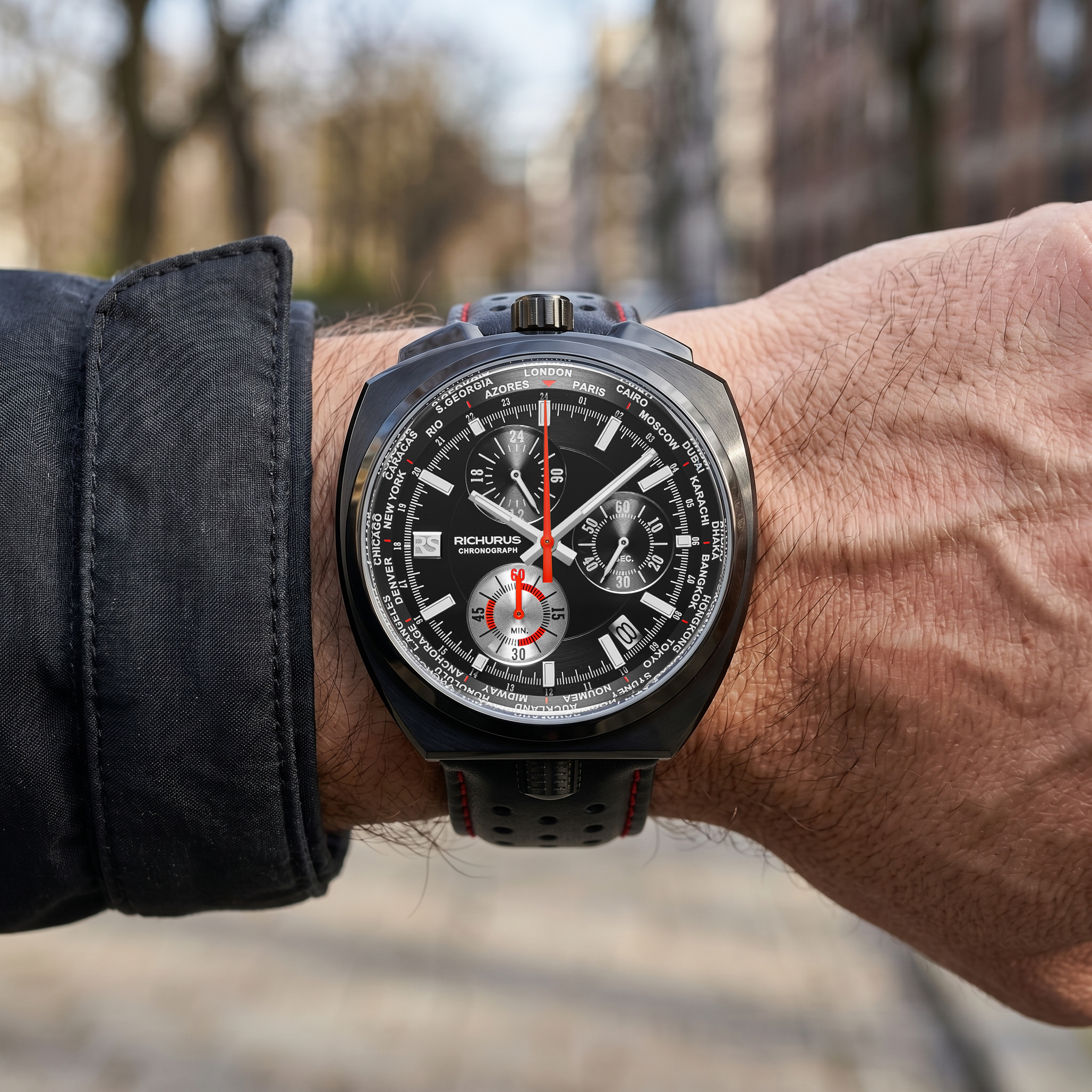 The Bullhead Chrono S - Next Generation - Leather Stealth