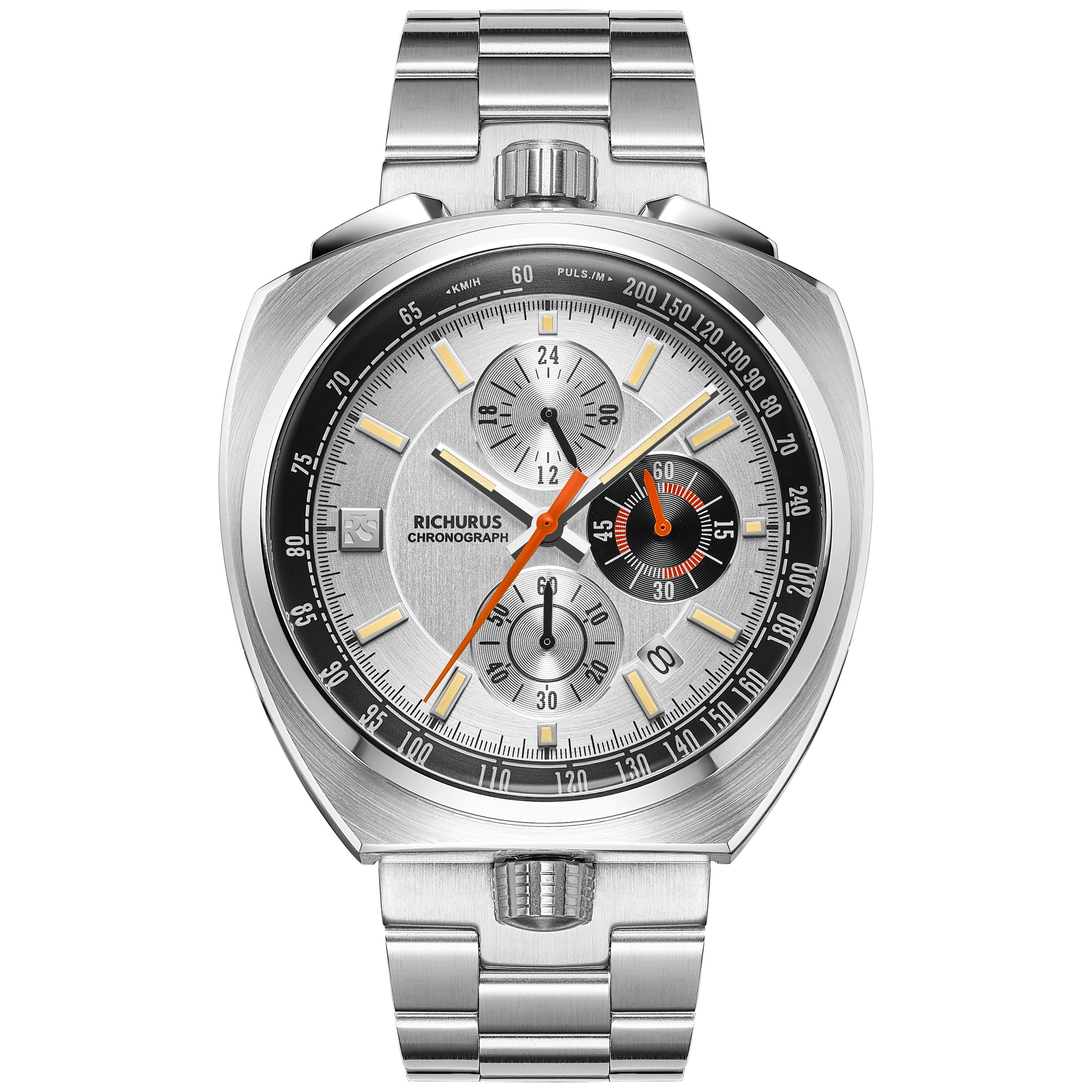 The Bullhead Chrono RS3 - Silver - Racing-Inspired Classic