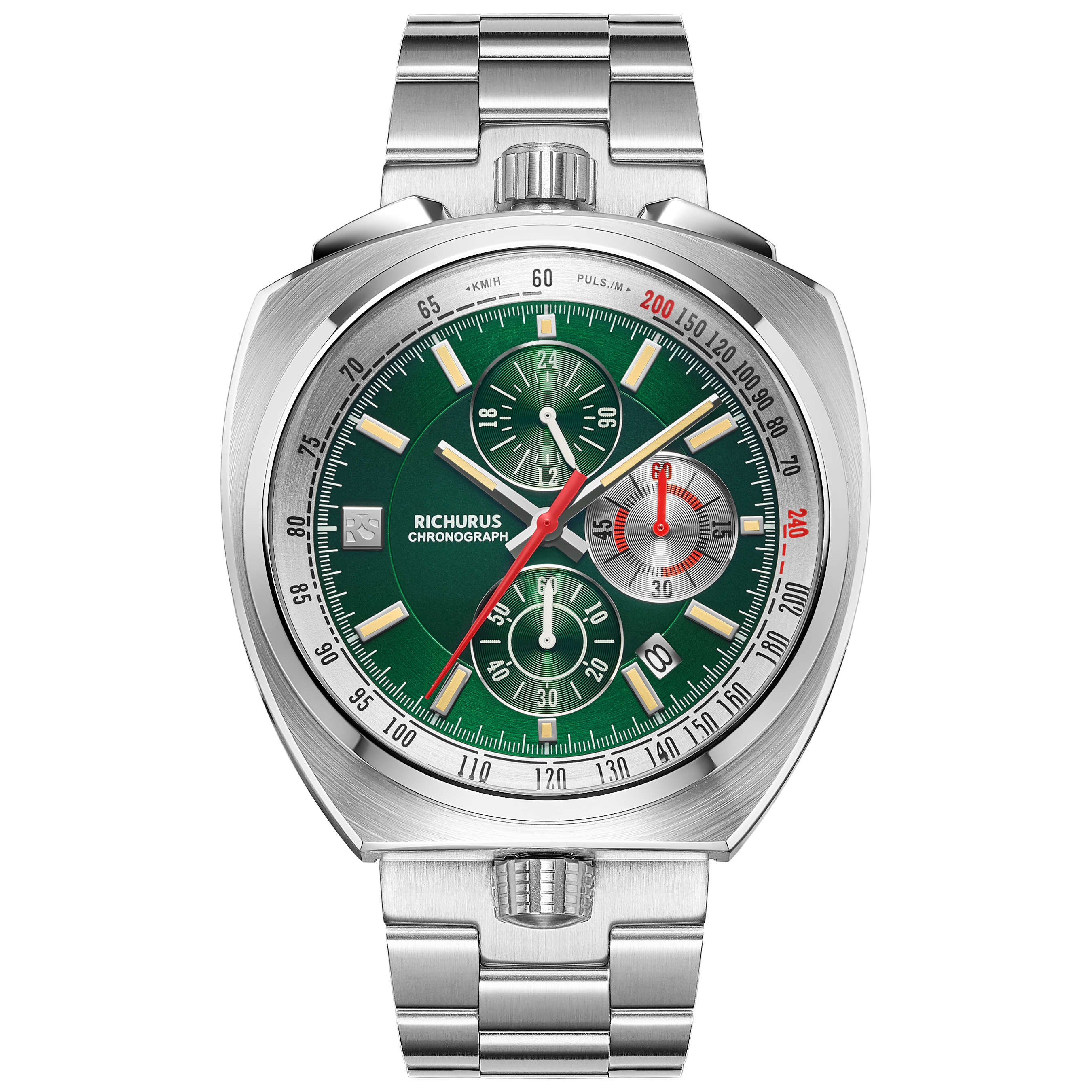The Bullhead Chrono RS3 - Green - Racing-Inspired Classic
