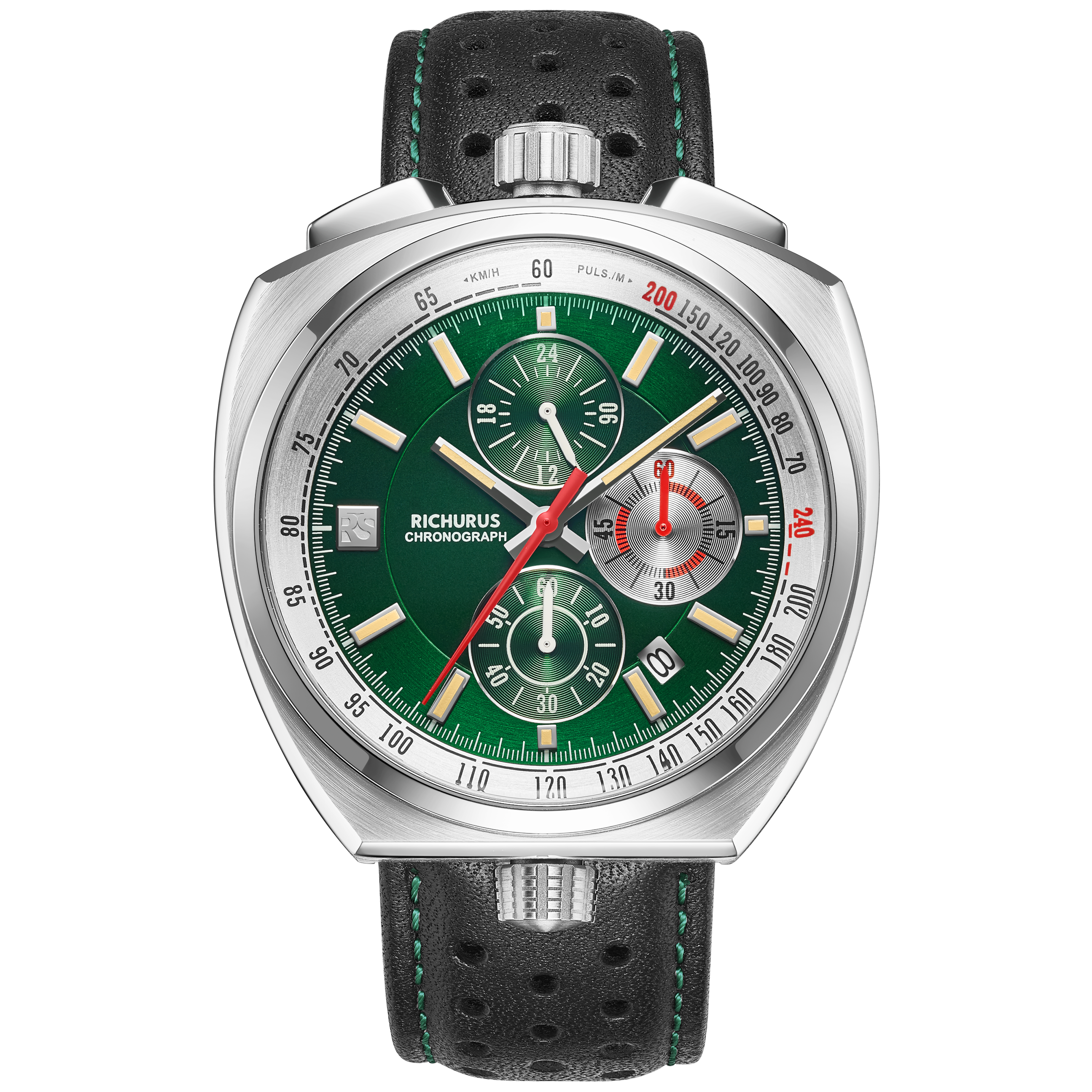 The Bullhead Chrono RS3 - Green - Racing-Inspired Classic