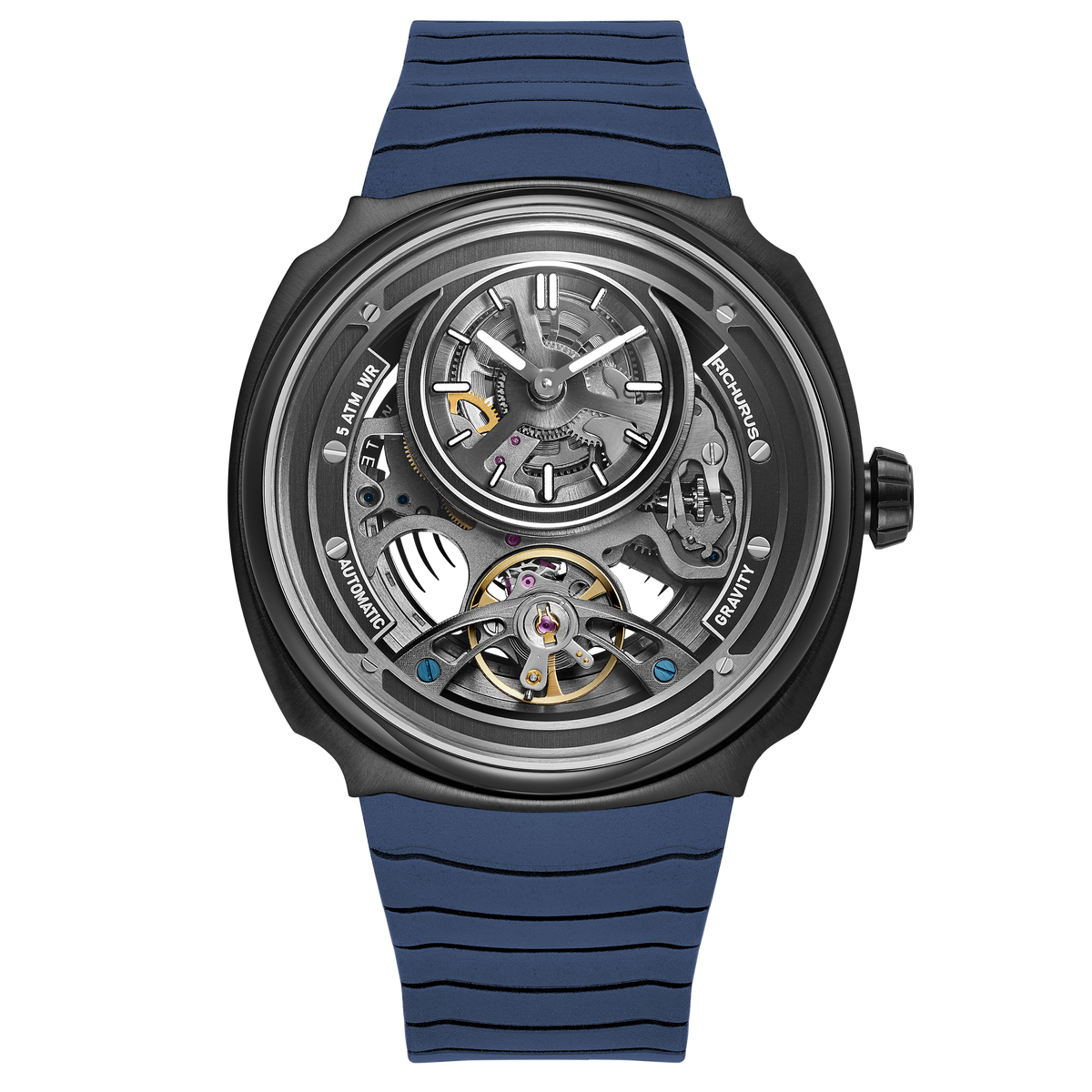 The Gravity Automatic - Black - Blue Strap