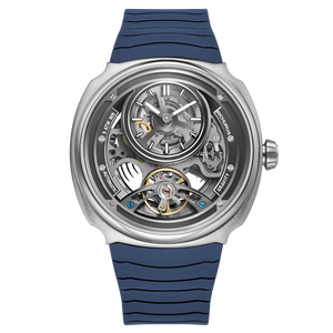 The Gravity Automatic - Silver - Blue Strap