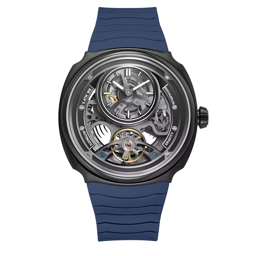 The Gravity Automatic - Black - Blue Strap