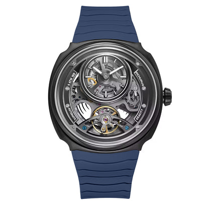 The Gravity Automatic - Black - Blue Strap