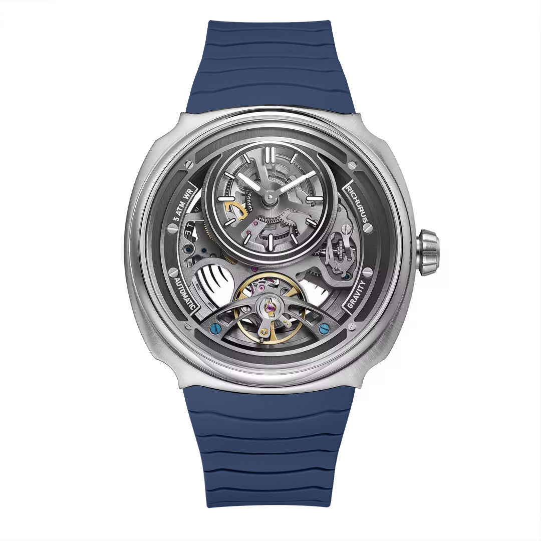 The Gravity Automatic - Silver - Blue Strap