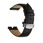 The Genuine Leather Strap of Bullhead – Black with Orange Stitch