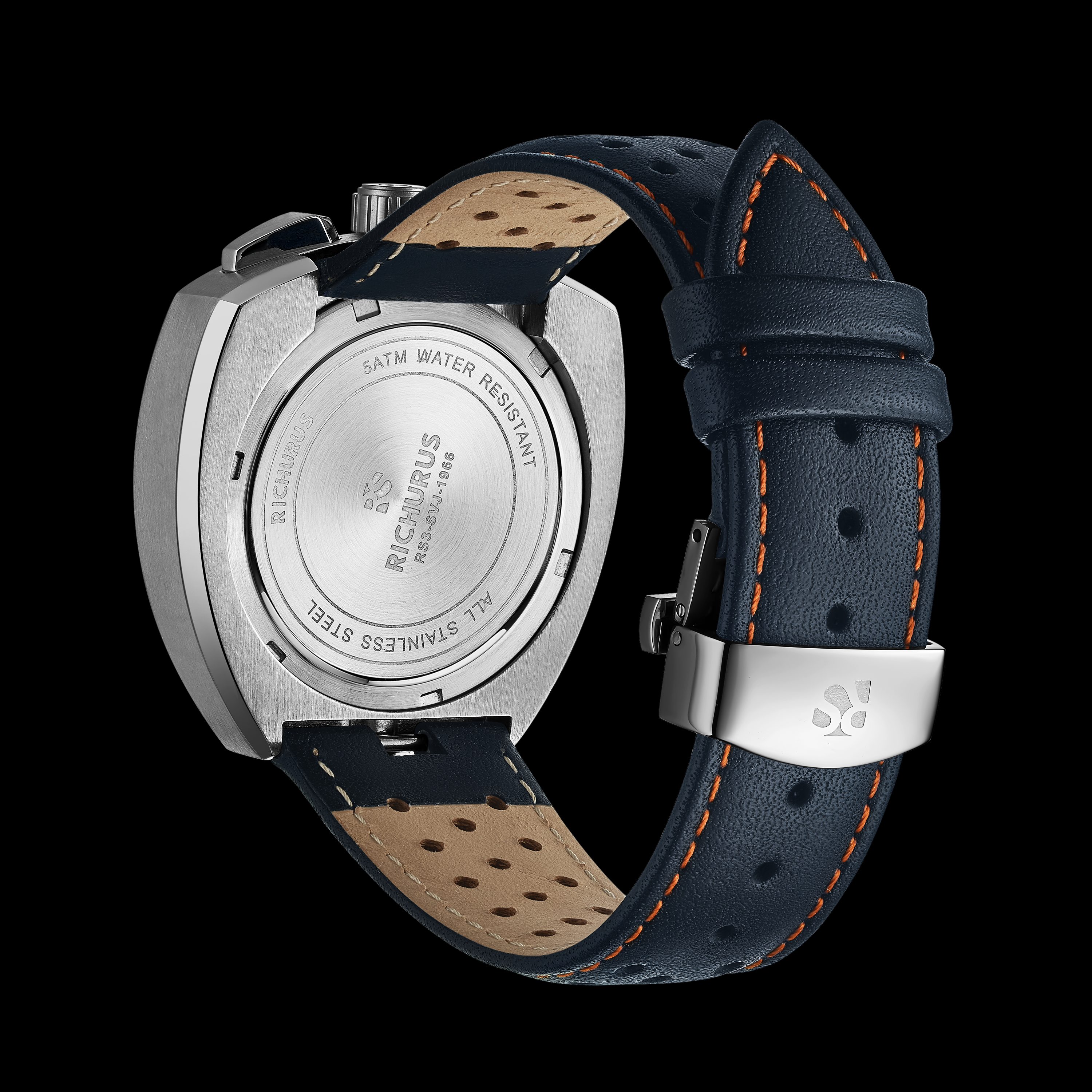 The Bullhead Chrono - Racing-Inspired Classic - Leather - Azure