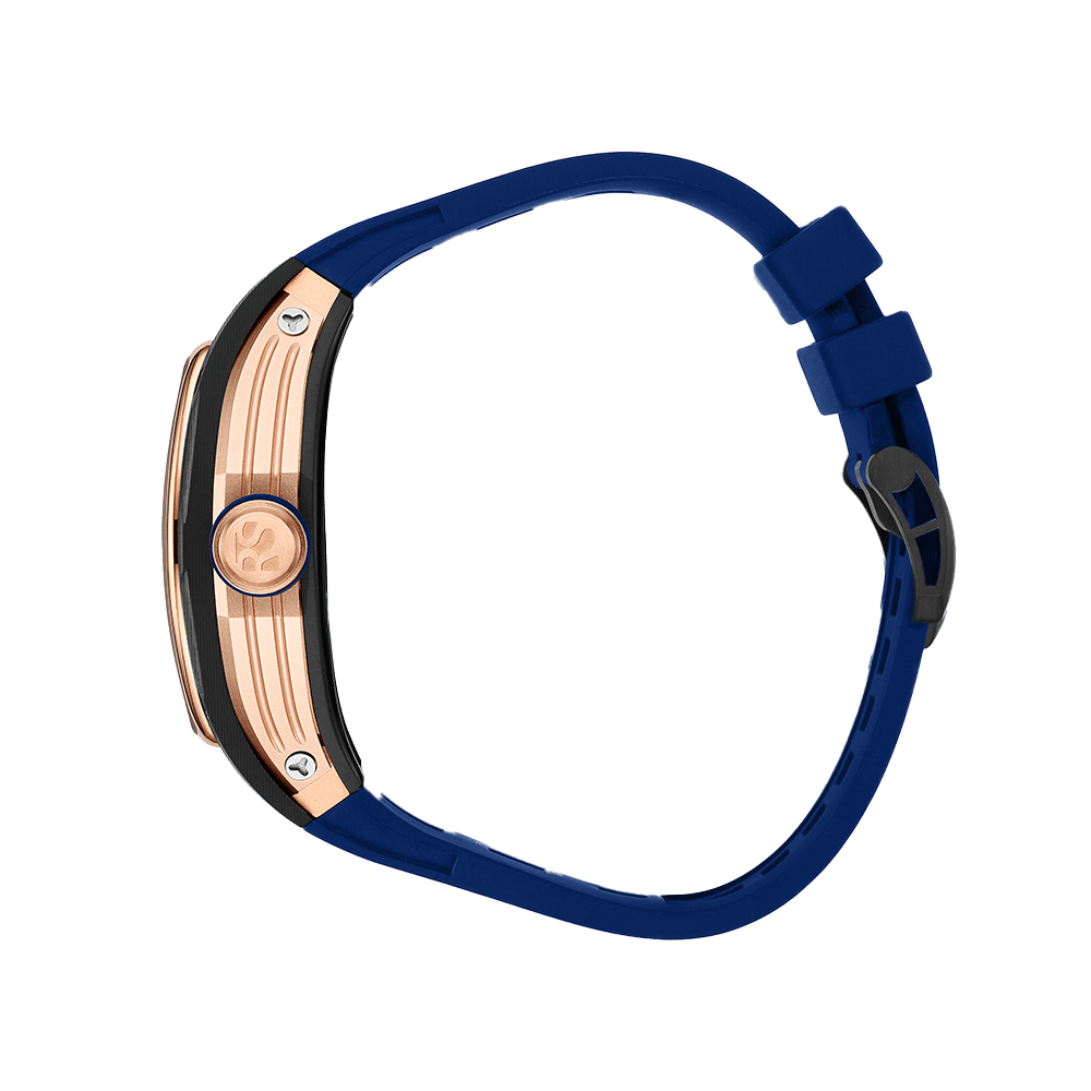 The Carbon Fiber – Rosegold/Blue – Skeleton – Automatic Mechanical - RICHURUS WATCHES