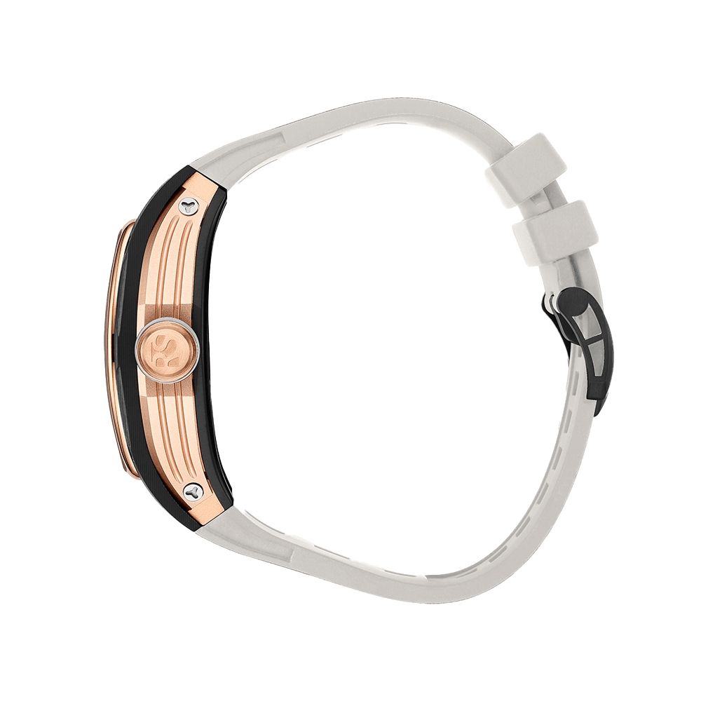The Carbon Fiber – Rosegold/White – Skeleton – Automatic Mechanical - RICHURUS WATCHES