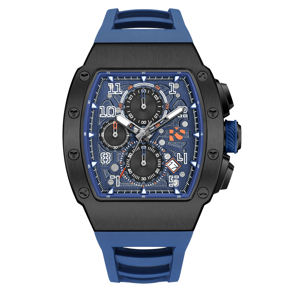 The Rennsport – Black/Blue – Racing - Inspired Chronograph - RichurusWatches