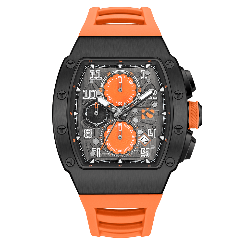The Rennsport – Black/Orange – Racing - Inspired Chronograph - RichurusWatches
