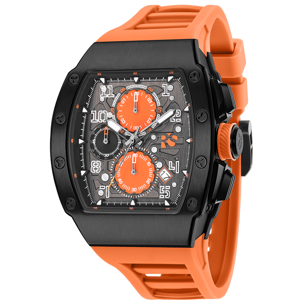 The Rennsport – Black/Orange – Racing - Inspired Chronograph - RichurusWatches