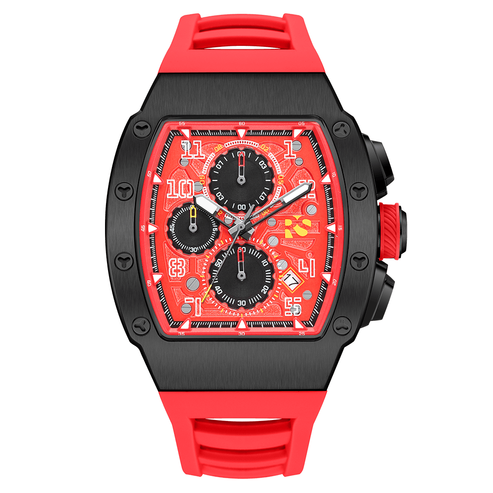 The Rennsport – Black/Red – Racing - Inspired Chronograph - RichurusWatches