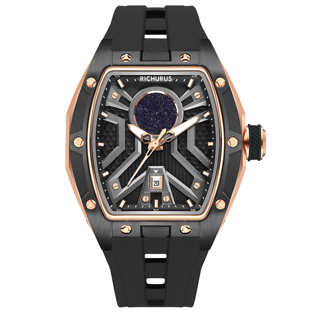 The Starship RS4 – Rosegold/Black – Kyanite Sand - RichurusWatches