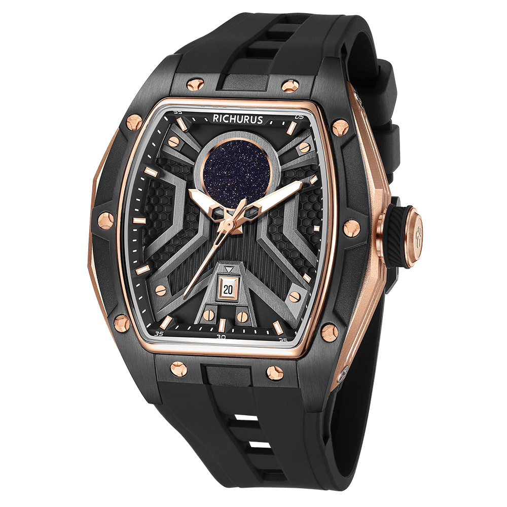 The Starship RS4 – Rosegold/Black – Kyanite Sand - RichurusWatches