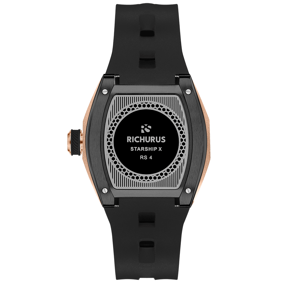 The Starship RS4 – Rosegold/Black – Kyanite Sand - RICHURUS WATCHES