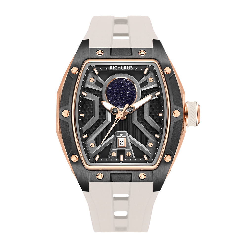 The Starship RS4 – Rosegold/White – Kyanite Sand - RichurusWatches