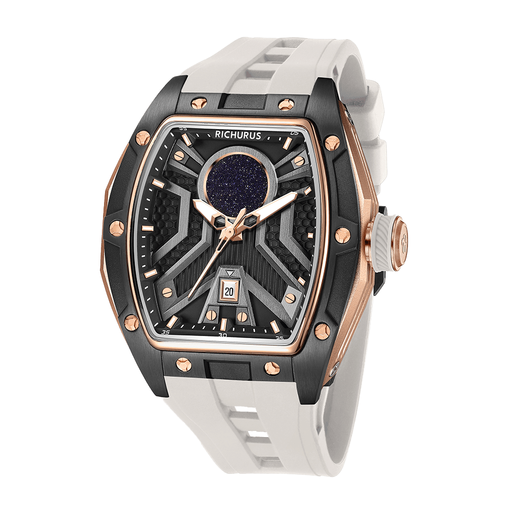 The Starship RS4 – Rosegold/White – Kyanite Sand - RichurusWatches
