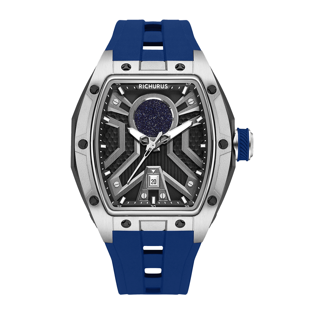 The Starship RS4 – Silver/Blue – Kyanite Sand - RichurusWatches